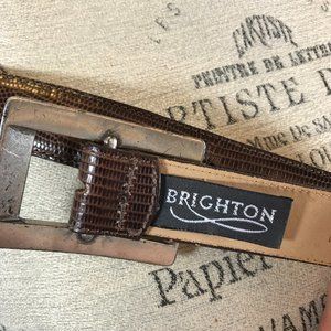 Ceinture Femme Brighton Deux Tons Marron Et Noir, Cuir, Taille M